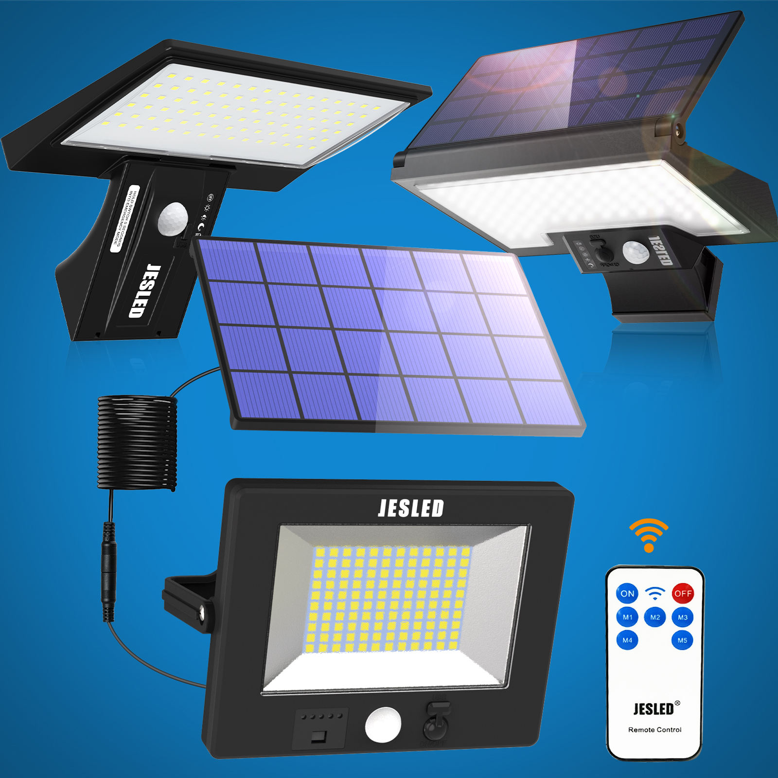 Lámpara de pared LED solar ajustable con brillo teledirigido plegable impermeable al aire libre