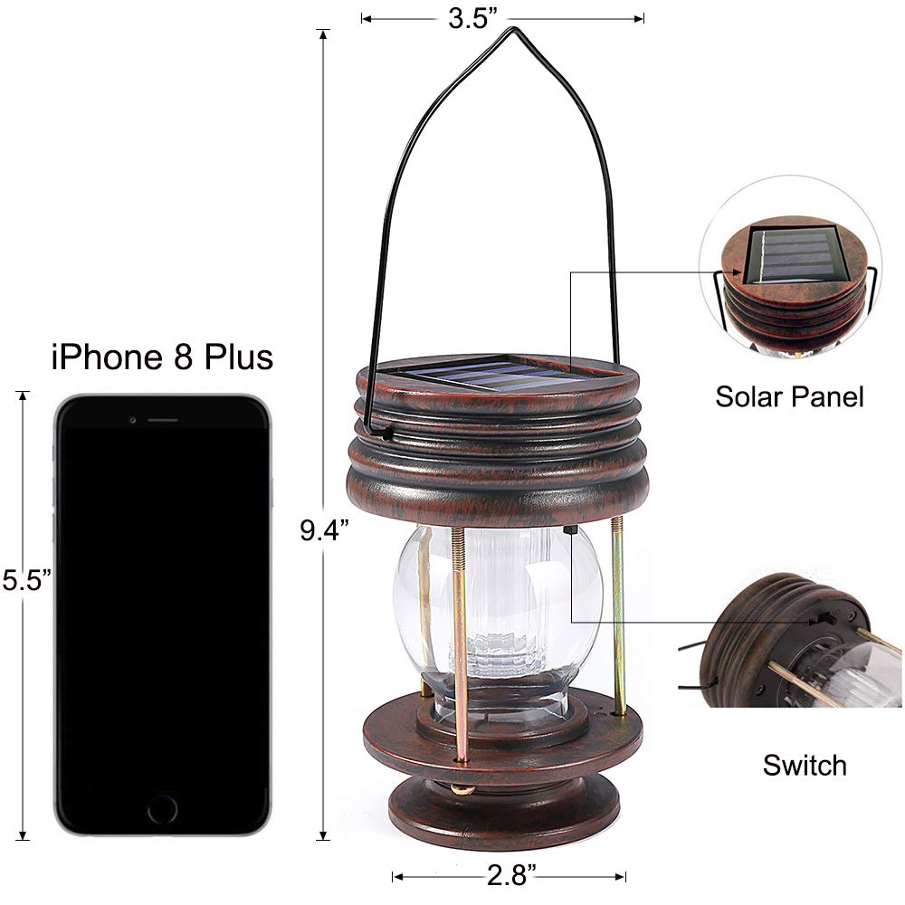 Lámpara Solar portátil y práctica para exteriores, decoración de camino de jardín, impermeable, anticorrosión, linterna LED, lámpara Solar para acampar 