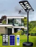 8000W de alta potencia IP68 impermeable al aire libre poste de 6,5 pies, 3000K/4000K/6500K lámparas de pie solares luces de seguridad solares del atardecer al amanecer