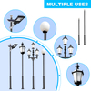 Poste de alumbrado público para exteriores, postes de lámpara solares de Metal de 10 pies de altura, perfectos para patio trasero, calle y accesorios de iluminación, superventas