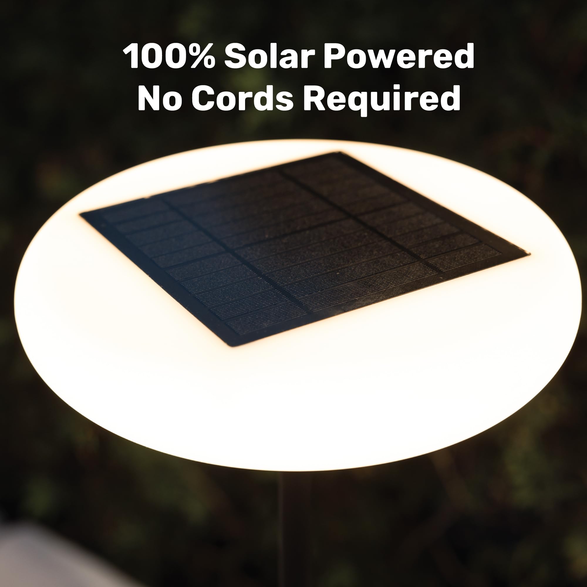 Lámpara de pie solar con fuente LED de decoración simple con forma de seta totalmente resistente a la intemperie con energía solar 100% para exteriores