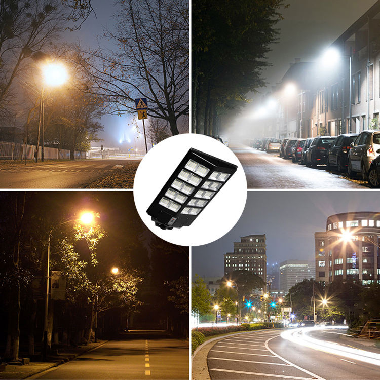 Lámpara de calle solar LED integrada todo en uno para exteriores IP65 180W 240W 300W, duradera, respetuosa con el medio ambiente y con ahorro de energía