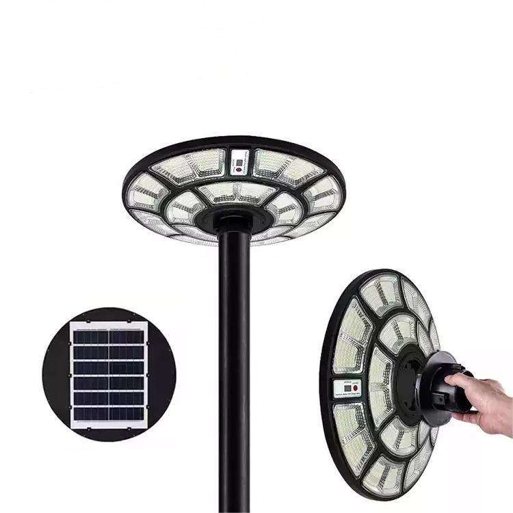 Lámpara solar LED de inducción con forma de ovni para exteriores, 1000W, energía eléctrica, patio, calle