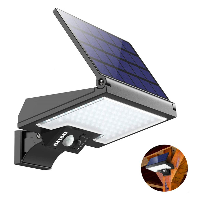 Lámpara de pared LED solar ajustable con brillo teledirigido plegable impermeable al aire libre